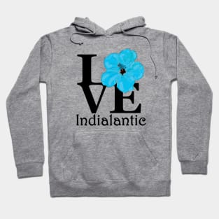 LOVE Indialantic Blue Hibiscus Hoodie